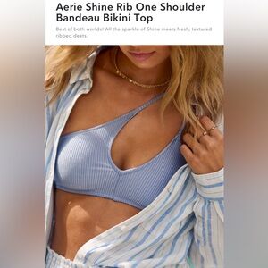 Aerie Shine Ribbed Bikini Top